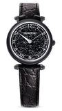 Swarovski Crystalline Wonder Black Dial Black Leather Strap Watch for Women - 5664311 Authentic Buy Shop Now