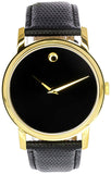 Movado Museum Black Dial Black Leather Strap Watch For Men - 2100005 Authentic Buy Shop Now