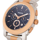 Fossil Machine Blue Dial Two Tone Steel Strap Watch for Men - FS5037 Authentic Buy Shop Now