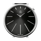 Calvin Klein Equal Black Dial Black Leather Strap Watch for Women - K3E231C1 Authentic Buy Shop Now