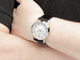 Citizen Watch Eco Drive Day & Date White Dial Black Leather Strap Watch For Men - AO9003-16A Authentic Buy Shop Now