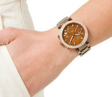 Michael Kors Parker Chronograph Brown Dial Brown Steel Strap Watch For Women - MK5578 Authentic Buy Shop Now