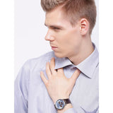 Guess Wafer Analog Blue Dial Brown Leather Strap Watch For Men - W0496G2 Authentic Buy Shop Now