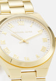 Michael Kors Lennox Three Hand Silver Dial Gold Steel Strap Watch For Women - MK7391 Authentic Buy Shop Now