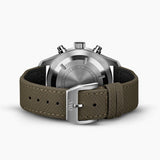 IWC Pilot's Watch Chronograph Black Dial Olive Green Calfskin Strap Watch for Men - IW377730 Authentic Buy Shop Now