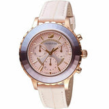 Swarovski Octea Lux Chrono Pink Dial Pink Leather Strap Watch for Women - 5452501 Authentic Buy Shop Now