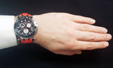 Tissot T Race Chronograph Black Dial Red Silicone Strap Watch For Men - T115.417.27.051.00 Authentic Buy Shop Now