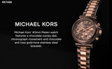 Michael Kors Maren Chronograph Brown Dial Two Tone Steel Strap Watch for Women - MK7496 Authentic Buy Shop Now