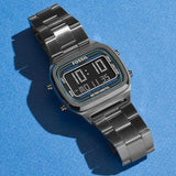 Fossil Retro Digital Black Dial Black Steel Strap Watch for Men - FS5846 Authentic Buy Shop Now