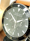 Movado Heritage Series 29mm Calendoplan Chronograph Black Dial Brown Leather Strap Watch For Men - 3650060 Authentic Buy Shop Now