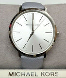 Michael Kors Jaryn Quartz Silver Dial Grey Leather Strap Watch For Women - MK2470 Authentic Buy Shop Now