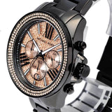 Michael Kors Wren Chronograph Gold Diamonds Dial Black Steel Strap Watch for Women - MK5879 Authentic Buy Shop Now