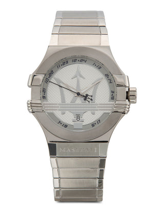 Maserati Potenza Silver Dial Silver Steel Strap Watch For Men - R8853108002 Authentic Buy Shop Now