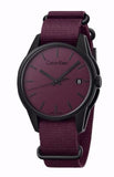Calvin Klein Tone Maroon Dial Maroon NATO Strap Watch for Men - K7K514UP Authentic Buy Shop Now