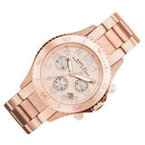 Marc Jacobs Rock Chronograph Rose Gold Dial Rose Gold Steel Strap Watch for Women - MBM3156 Authentic Buy Shop Now