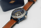 Fossil Modern Machine Automatic Skeleton Silver Dial Brown Leather Strap Watch for Men - ME3135 Authentic Buy Shop Now