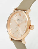 Marc Jacobs Baker Rose Gold Dial Grey Leather Strap Watch for Women - MBM1400 Authentic Buy Shop Now