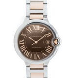 Cartier Ballon Bleu de Cartier Brown Dial Two Tone Steel Strap Watch for Men - W6920032 Authentic Buy Shop Now