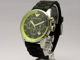 Emporio Armani Chronograph Black Dial Black Rubber Strap Watch For Men - AR5865 Authentic Buy Shop Now