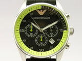 Emporio Armani Chronograph Black Dial Black Rubber Strap Watch For Men - AR5865 Authentic Buy Shop Now