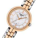 Tissot T Lady Flamingo Mother of Pearl White Dial Two Tone Steel Strap Watch For Women - T094.210.22.111.00 Authentic Buy Shop Now