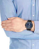 Tommy Hilfiger Jackson Quartz Blue Dial Black Leather Strap Watch for Men - 1791241 Authentic Buy Shop Now