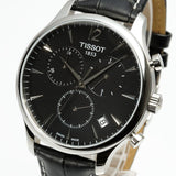 Tissot T Classic Tradition Chronograph Black Dial Black Leather Strap Watch For Men - T063.617.16.057.00 Authentic Buy Shop Now
