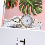 Bulova Analog Crystals Mother of Pearl Dial Silver Steel Strap Watch for Women - 98X109 Authentic Buy Shop Now