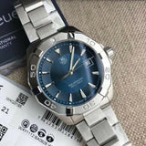 Tag Heuer Aquaracer Quartz Blue Dial Silver Steel Strap Watch for Men - WAY1112.BA0928 Authentic Buy Shop Now