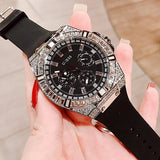 Guess Baguette Crystals Black Dial Black Silicone Strap Watch For Men - GW0208G1 Authentic Buy Shop Now