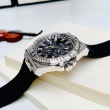 Guess Baguette Crystals Black Dial Black Silicone Strap Watch For Men - GW0208G1 Authentic Buy Shop Now