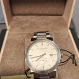 Burberry The City Silver Dial Silver Steel Strap Watch for Men - BU9900 Authentic Buy Shop Now