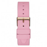 Guess Solar Rose Gold Dial Pink Rubber Strap Watch For Women - W1135L2 Authentic Buy Shop Now