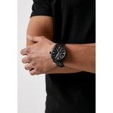 Emporio Armani Claudio Chronograph Black Dial Black Leather Strap Watch For Men - AR11483 Authentic Buy Shop Now