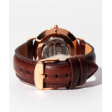 Daniel Wellington Dapper Bristol White Dial Brown Leather Strap Watch For Men - DW00100086 Authentic Buy Shop Now