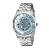 Fossil Townsman Automatic Skeleton Blue Dial Silver Steel Strap Watch for Men - ME3073 Authentic Buy Shop Now
