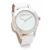 Marc Jacobs Blade White Dial White Leather Strap Watch for Women - MBM1200 Authentic Buy Shop Now