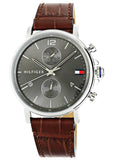 Tommy Hilfiger Daniel Grey Dial Brown Leather Strap Watch for Men - 1710416 Authentic Buy Shop Now