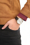 Tommy Hilfiger Hunter White Dial Black Leather Strap Watch for Men - 1791606 Authentic Buy Shop Now
