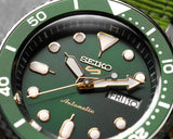 Seiko 5 Sports Automatic Analog Green Dial Silver Steel Strap Watch For Men - SRPD63K1 Authentic Buy Shop Now