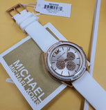 Michael Kors Oversized Sport Quartz White Dial White Rubber Strap Watch For Women - MK6945 Authentic Buy Shop Now