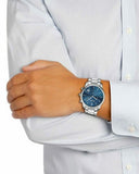 Hugo Boss Commander Blue Dial Silver Steel Strap Watch for Men - 1513434 Authentic Buy Shop Now