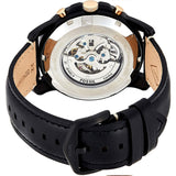 Fossil Grant Sport Automatic Skeleton Black Dial Black Leather Strap Watch for Men - ME3138 Authentic Buy Shop Now