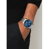 Hugo Boss Navigator Chronograph Blue Dial Silver Steel Strap Watch for Men - 1513498 Authentic Buy Shop Now