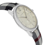Burberry The Classic Horseferry Silver Dial Black Leather Strap Watch for Men - BU10002 Authentic Buy Shop Now