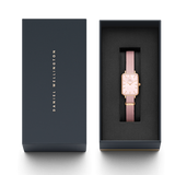 Daniel Wellington Quadro Pressed Mother of Pearl Pink Dial Pink Nylon Strap Watch For Women - DW00100509 Authentic Buy Shop Now