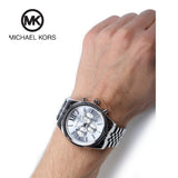 Michael Kors Lexington Silver Dial Silver Steel Strap Watch for Men - MK8405 Authentic Buy Shop Now