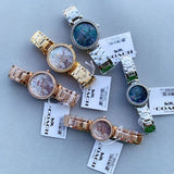 Coach Park Mother of Pearl Blue Dial Silver Steel Strap Watch for Women - 14503224 Authentic Buy Shop Now