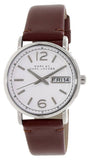 Marc Jacobs Fergus White Dial Brown Leather Strap Watch for Women - MBM8649 Authentic Buy Shop Now