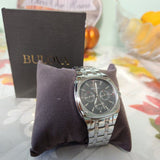 Bulova Classic Collection Multifunction Grey Dial Silver Steel Strap Watch for Men - 96C148 Authentic Buy Shop Now